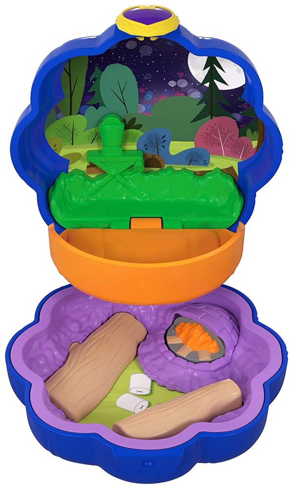 Polly Pocket Tiny Pocket Places Camping Compact! Shani Doll Online