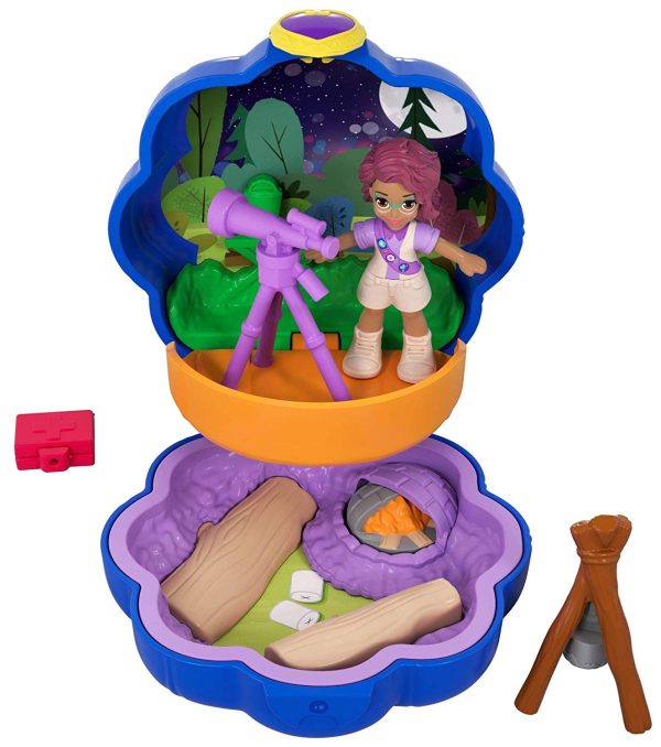 Polly Pocket Tiny Pocket Places Camping Compact! Shani Doll Online