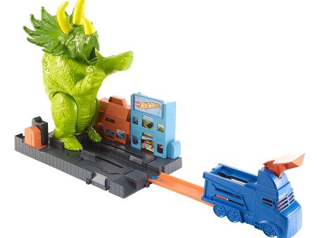 Hot Wheels Smashin  Triceratops Playset Hot on Sale